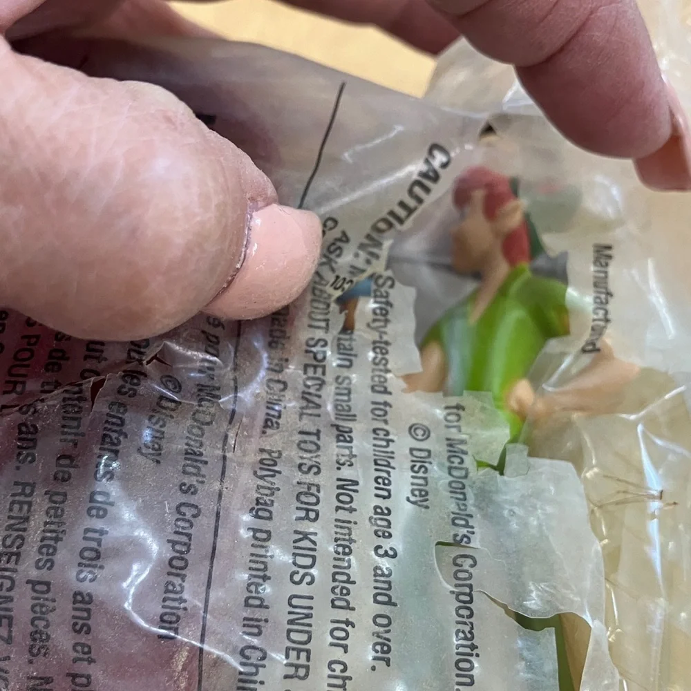 McDonald's Return‎ to Neverland 2002 Peter Pan Toy # 2 NEW IN BAG  CAKE TOPPER